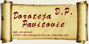 Doroteja Pavitović vizit kartica